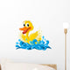 Swimming Duck Cartoon Wall Decal