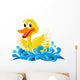 Swimming Duck Cartoon Wall Decal