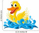 Swimming Duck Cartoon Wall Decal