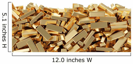 Golden Bars on white background with place for your tex 