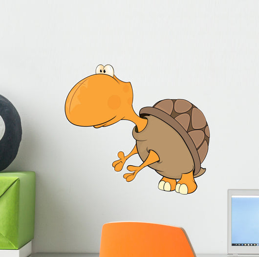 Turtle cartoon Wall Decal