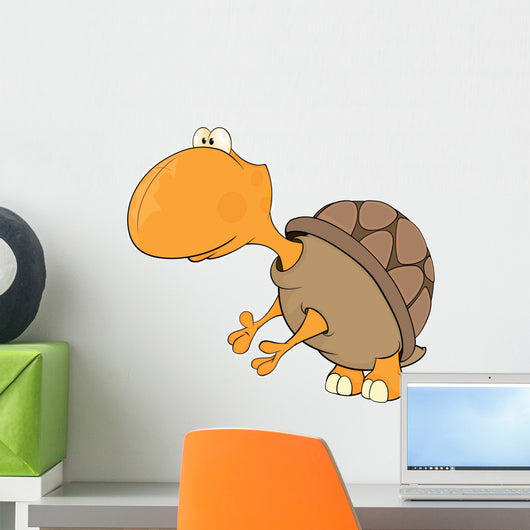 Turtle cartoon Wall Decal