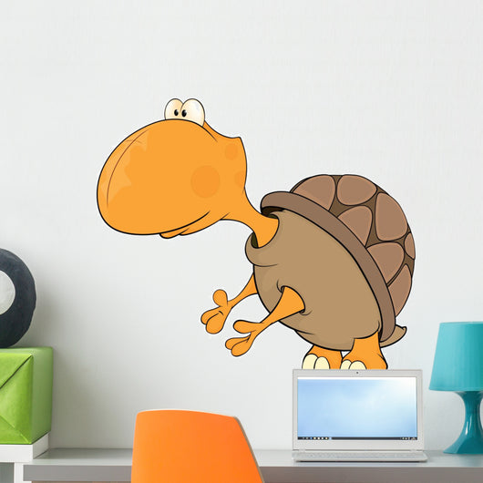 Turtle cartoon Wall Decal