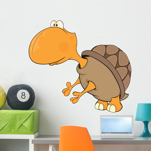Turtle cartoon Wall Decal