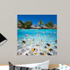 Tropical island under and above water 