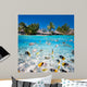 Tropical island under and above water 