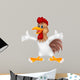 Cute Rooster Presenting Wall Decal