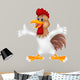 Cute Rooster Presenting Wall Decal