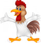Cute Rooster Presenting Wall Decal