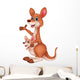 Mother and baby kangaroo Wall Decal