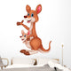 Mother and baby kangaroo Wall Decal
