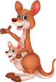 Mother and baby kangaroo Wall Decal