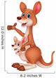 Mother and baby kangaroo Wall Decal
