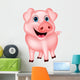 Cute Pig Cartoon Wall Decal