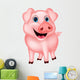 Cute Pig Cartoon Wall Decal