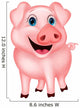 Cute Pig Cartoon Wall Decal