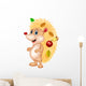 Cute hedgehog cartoon Wall Decal
