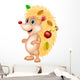 Cute hedgehog cartoon Wall Decal
