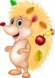 Cute hedgehog cartoon Wall Decal