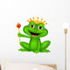 Frog king cartoon Wall Decal