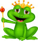 Frog king cartoon Wall Decal