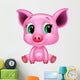 Cute Baby Pig Cartoon Wall Decal
