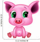 Cute Baby Pig Cartoon Wall Decal