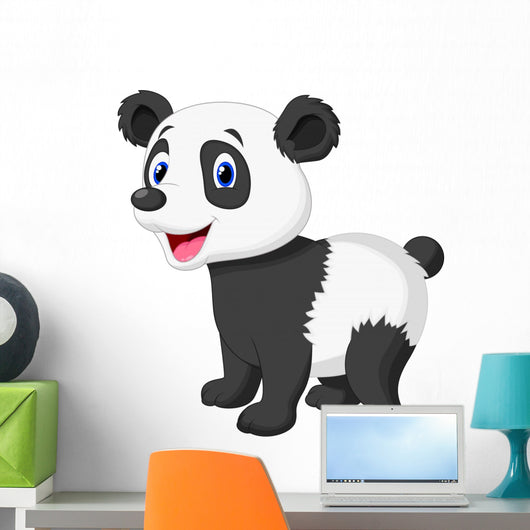 Cute Panda Bear Cartoon Wall Decal
