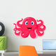 Cute octopus cartoon Wall Decal