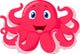 Cute octopus cartoon Wall Decal