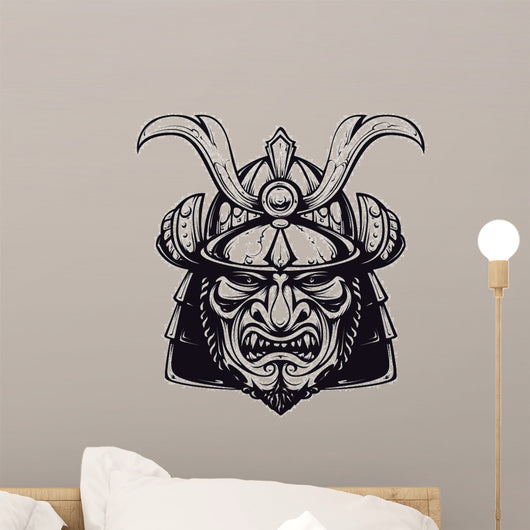 Samurai mask clip-art Wall Decal