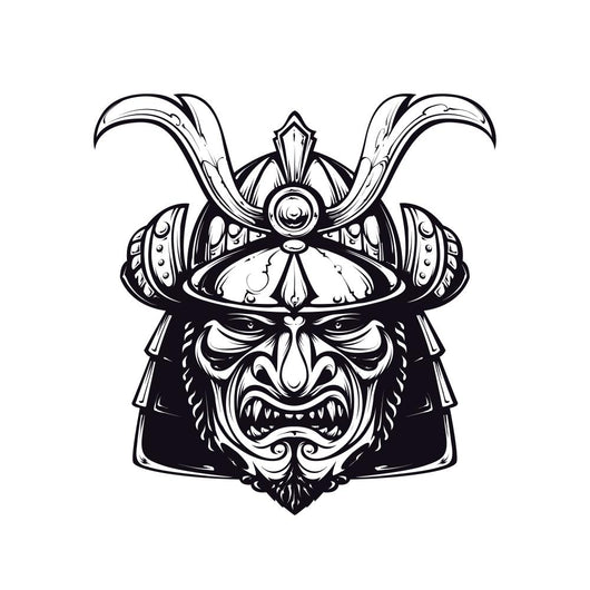 Samurai mask clip-art Wall Decal