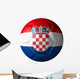 Croatian Soccer Ball Type Flag Wall Decal