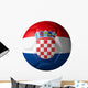 Croatian Soccer Ball Type Flag Wall Decal