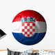 Croatian Soccer Ball Type Flag Wall Decal