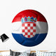 Croatian Soccer Ball Type Flag Wall Decal