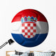 Croatian Soccer Ball Type Flag Wall Decal