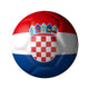 Croatian Soccer Ball Type Flag Wall Decal