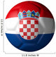 Croatian Soccer Ball Type Flag Wall Decal