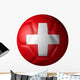 Swiss Soccer Ball Type Wall Decal
