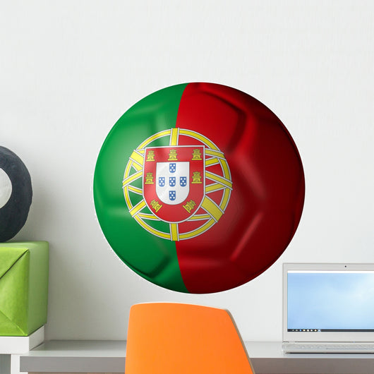 Portuguese Soccer Ball Type Flag Wall Decal