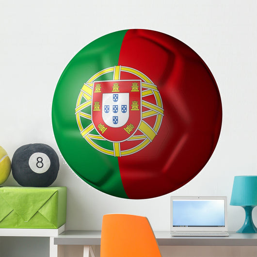 Portuguese Soccer Ball Type Flag Wall Decal