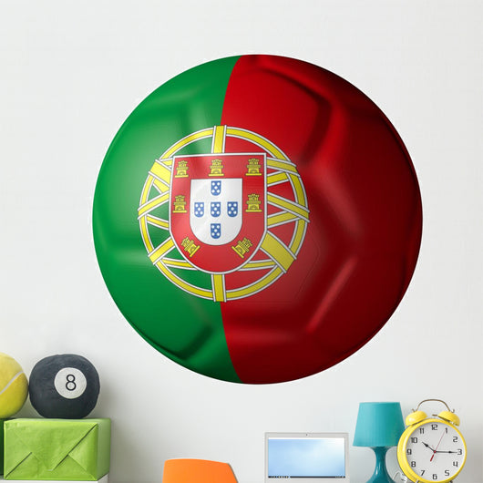 Portuguese Soccer Ball Type Flag Wall Decal