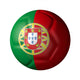 Portuguese Soccer Ball Type Flag Wall Decal