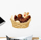 Christmas still life with basket full of cookies isolated Wall Decal