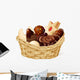 Christmas still life with basket full of cookies isolated Wall Decal