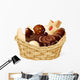 Christmas still life with basket full of cookies isolated Wall Decal