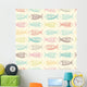 Fishes Seamless Pattern Wall Decal Design 3