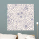 Seamless Floral Pattern Wall Decal Design 9