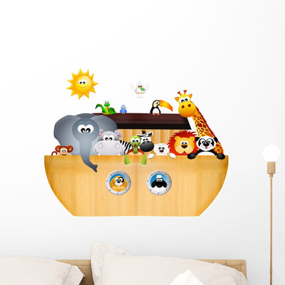 Noahs Ark shown on a wall